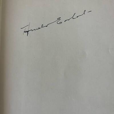 Amelia Earhart's signature in a book
