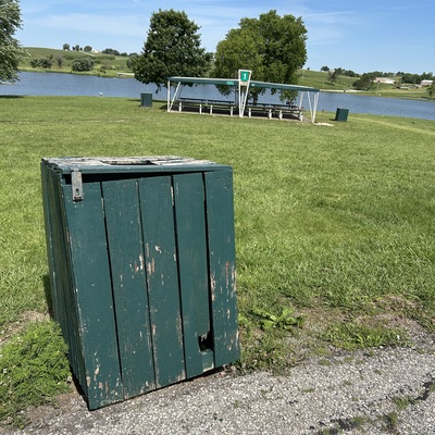 We have painted things like this trash receptacle at Warnock Lake and benches at other local parks.