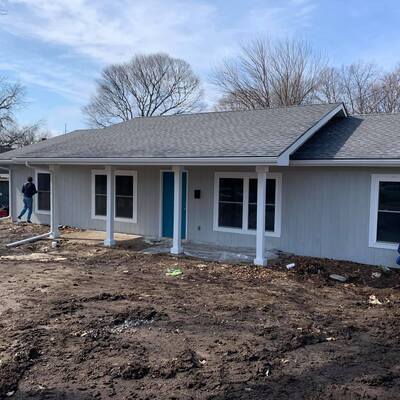 New construction Habitat house.