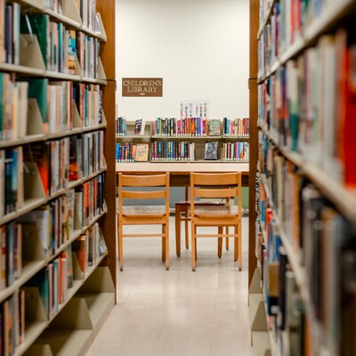 Inside the Atchison Public Library's shelves.