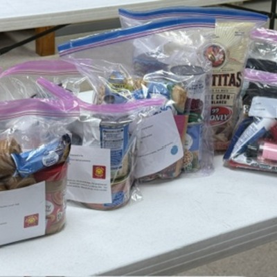 Meal kits donated by Trinity Lutheran VBS