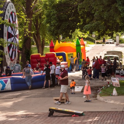 This is the kids play area at PorchFest 2024.